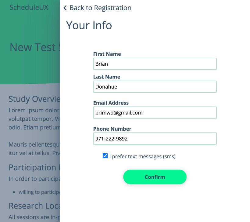 Registration Tasks